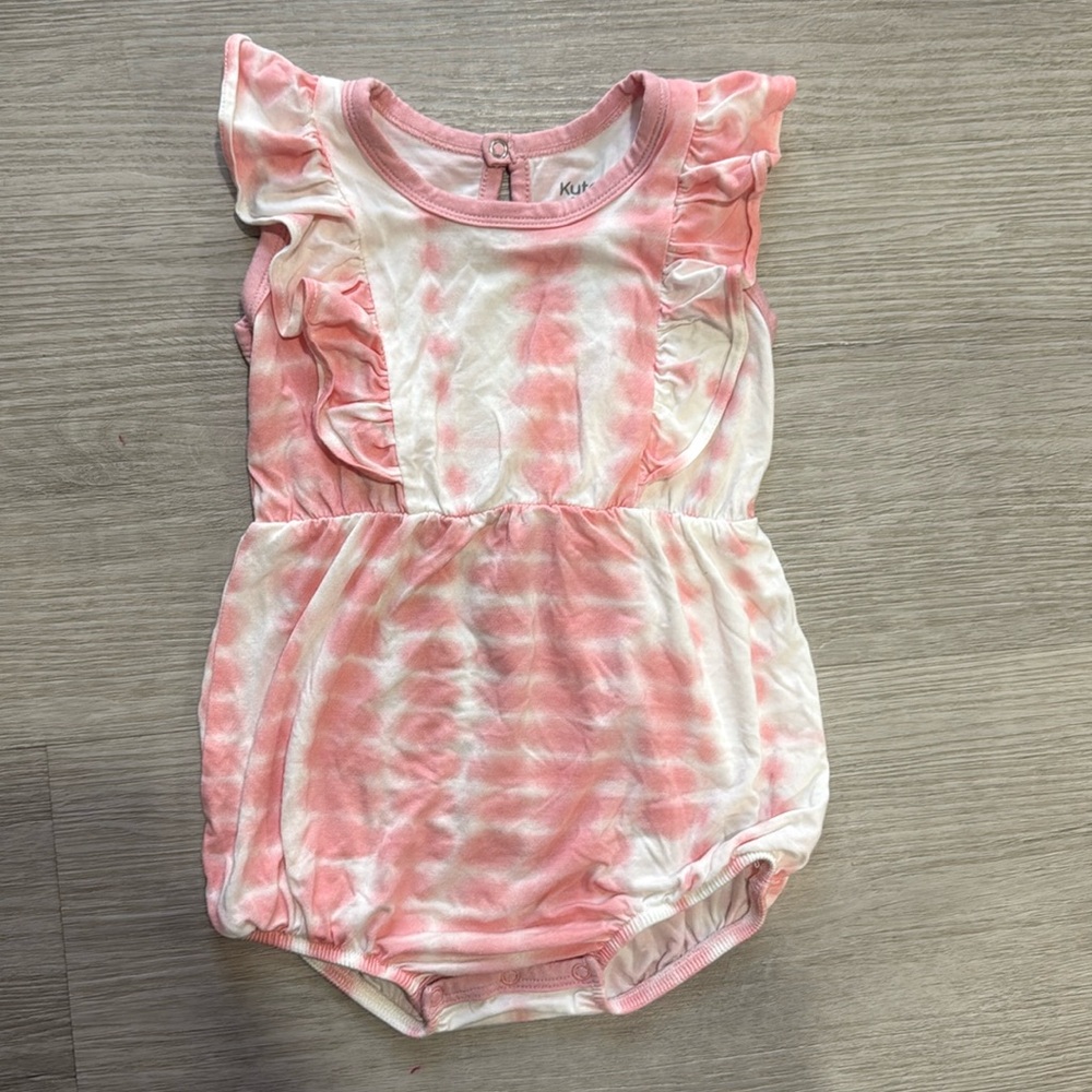Kyte Baby Tie Dye ruffle bubble Romper